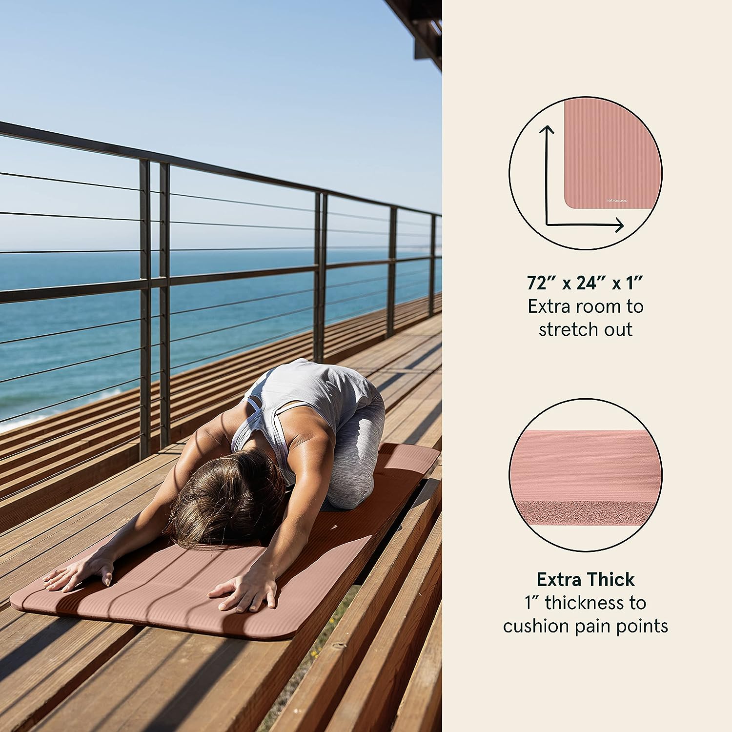 Yoga Mat, Non Slip Exercise Mat, Exercise Mat, Play Mat -1 Yoga Mat, Non Slip Exercise Mat, Exercise Mat, Play Mat -1